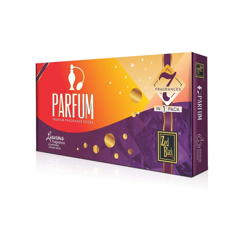 Zed Black Parfum Premium Fragrance Giftbox of Incense Sticks Pack of 2 - Fragrance Incense Sticks for Positivity & Freshness - Luxurious Fragrance of Perfumed Incense Sticks