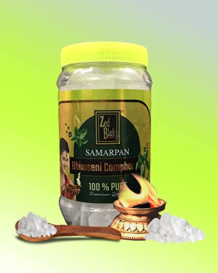 Zed Black Samarpan Natural Bhimseni Kapoor Jar- (500 g)
