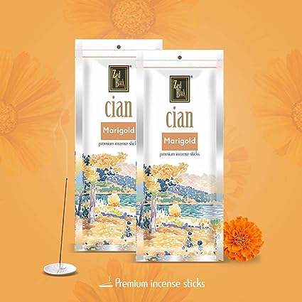 Zed Black Cian Agarbatti / Incense Sticks Pack of 1 in Marigold Fragrance