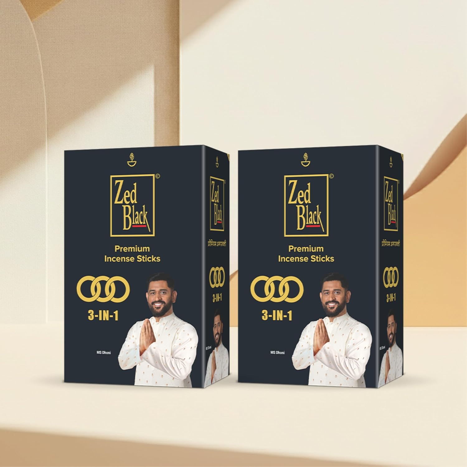 Zed Black 3–in-1 Premium Incense Sticks for Everyday Use Long Lasting Mesmerizing Scent Sticks for Meditational or Religious Purpose - Pack of 2