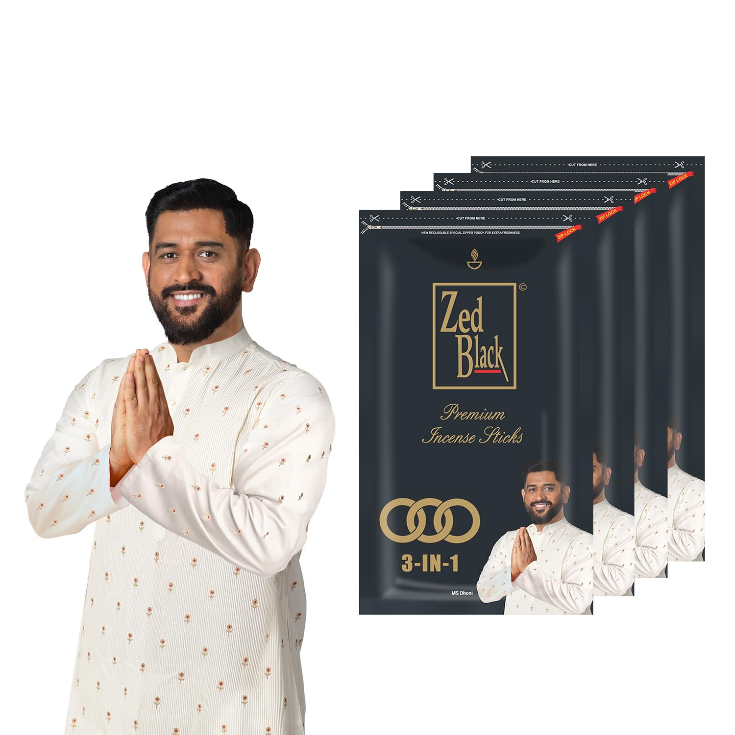 Zed Black 3 in 1 Incense Sticks
