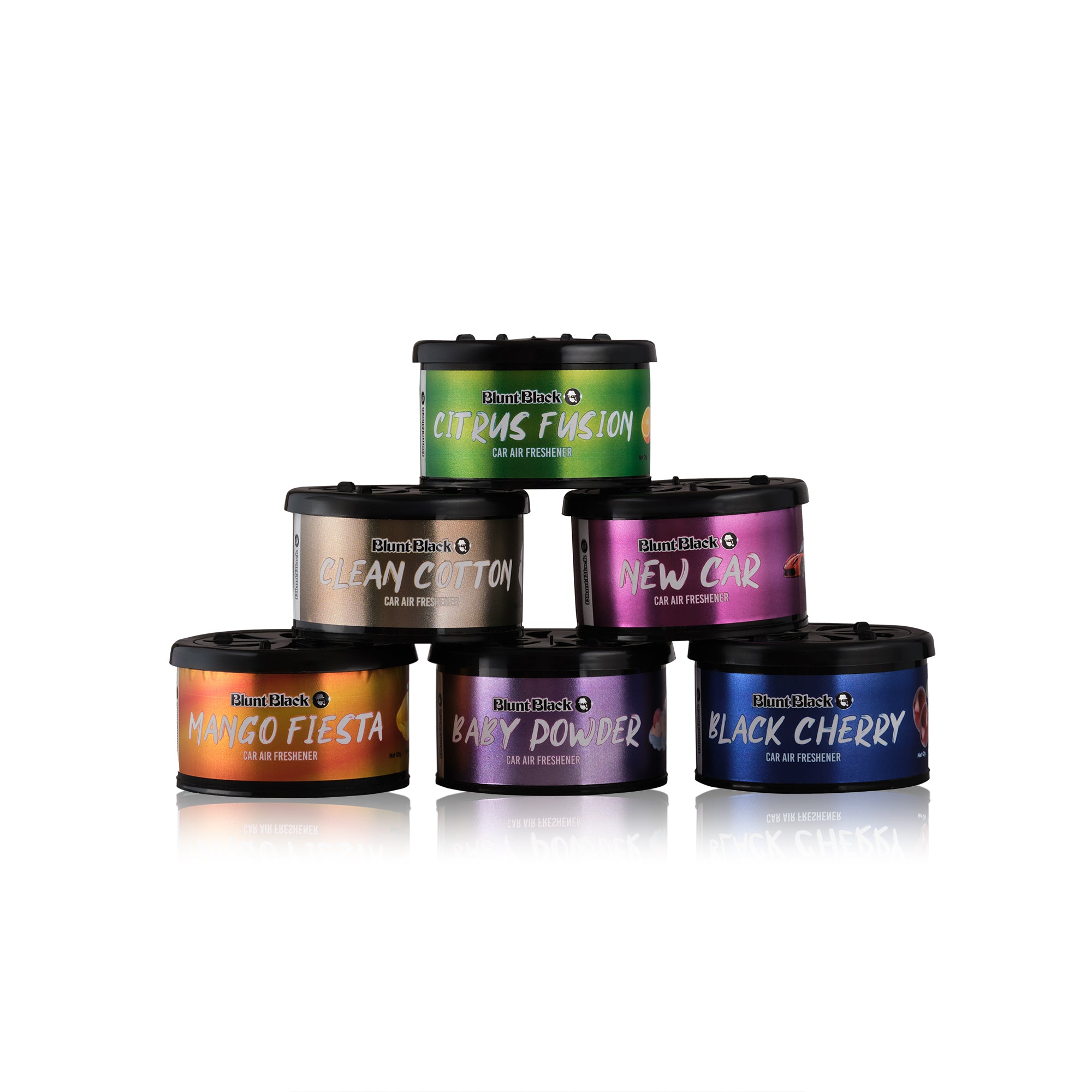 Zed Black Car Air Freshener Blunt Black | Car Perfumes | Dashboard Car Freshener | Luxury Fragrance For Car, Home, Office Interior | Long Lasting Car Perfume - Set of 6 U