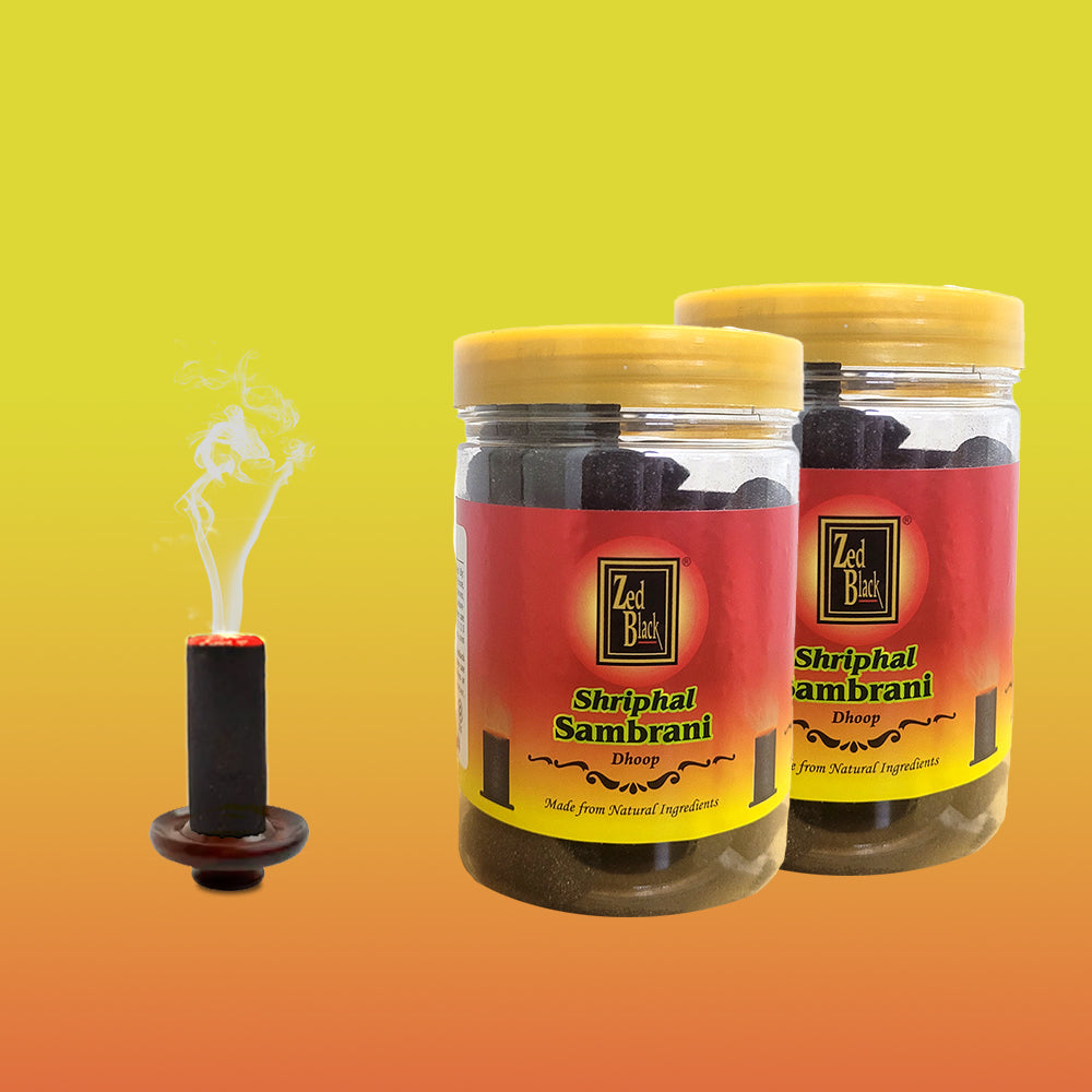 Zed Black Shriphal Sambrani Dhoop Sticks , Made from Natural Ingredients - Combo Dhoop Sticks - Pack of 2