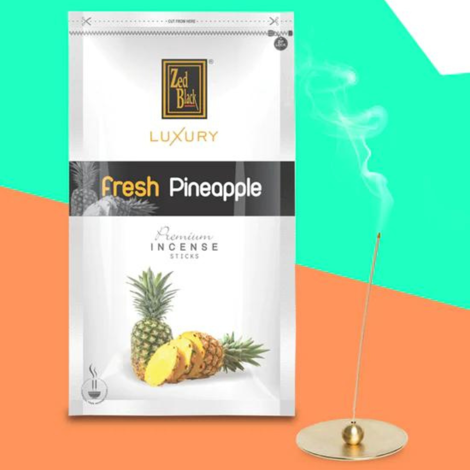 Fresh Pineapple Agarbatti / Incense Sticks In Resealable Pack