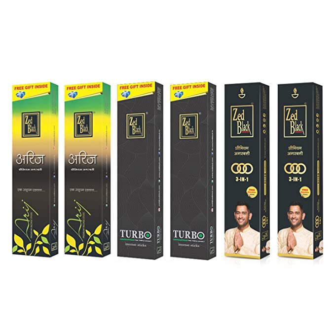 Zed Black Bamboo Agarbatti / Incense Stick (Multicolour)