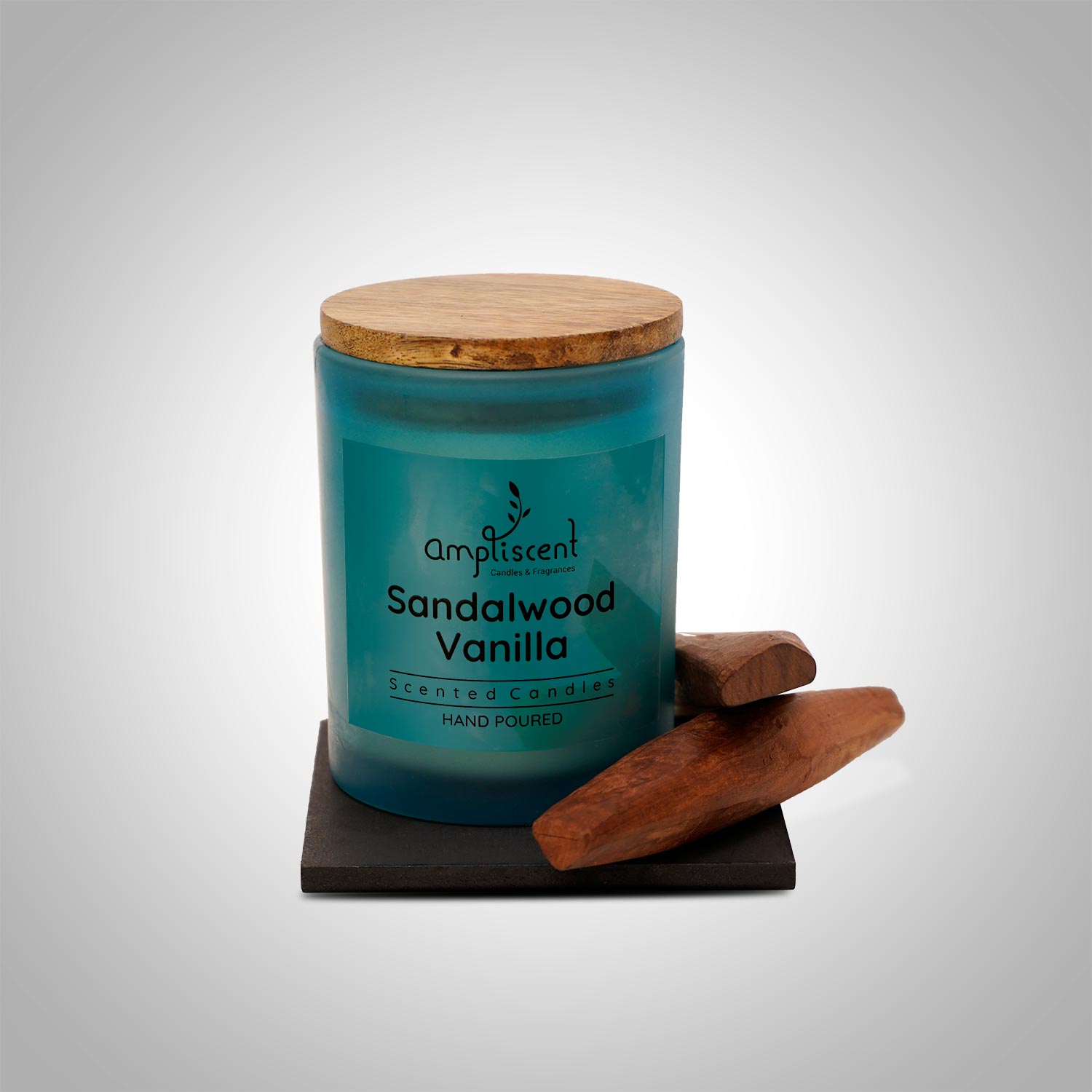 Ampliscent Exotic Candles Collection- Blue Frosted Glass