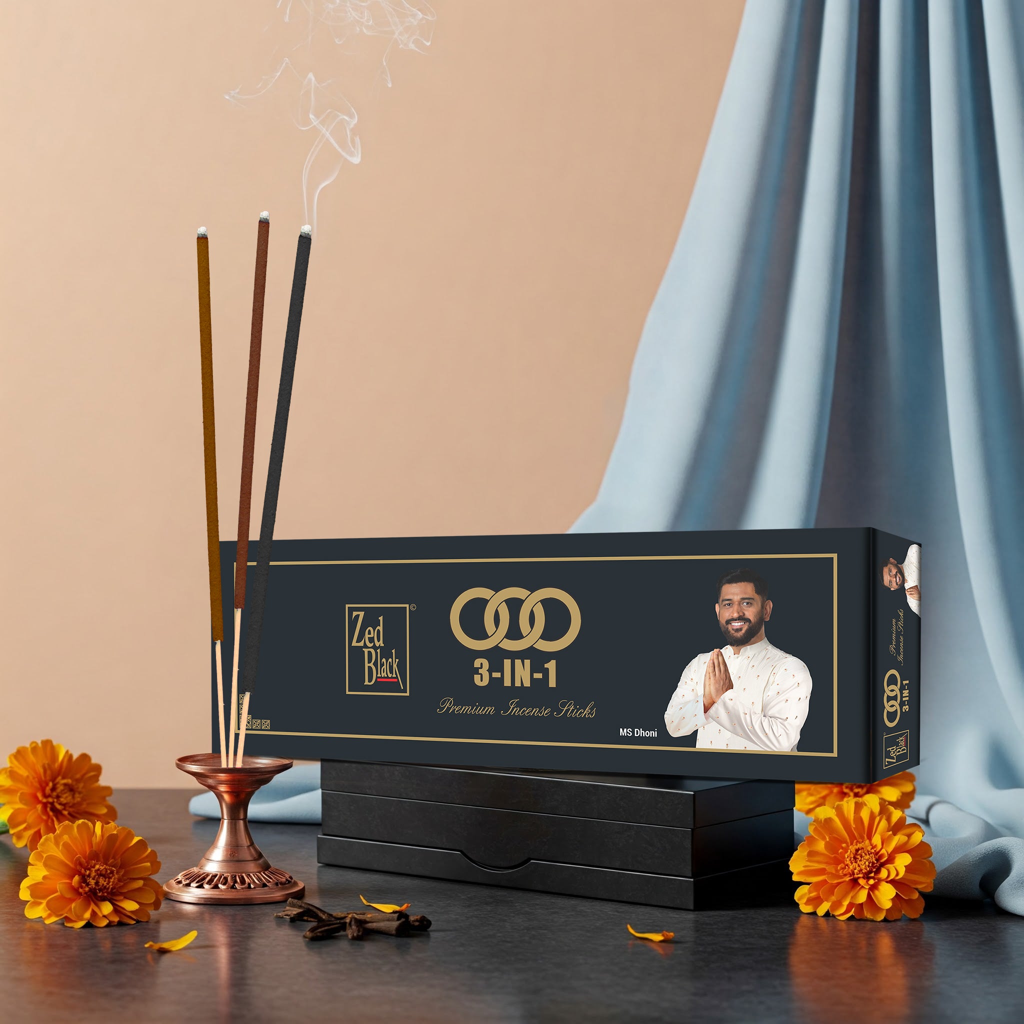 Zed Black 3-in-1 Premium Incense Sticks Monthly Gift Box