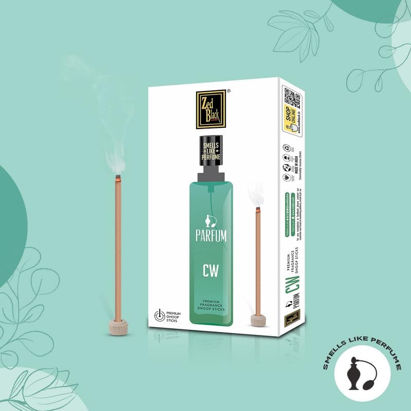 Zed Black Parfum Fragrance Bamboo Less Dhoop Sticks
