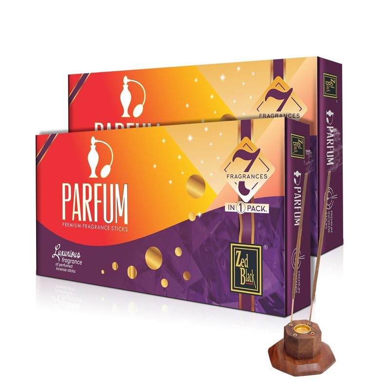 Zed Black Parfum Premium Fragrance Giftbox of Incense Sticks Pack of 2 - Fragrance Incense Sticks for Positivity & Freshness - Luxurious Fragrance of Perfumed Incense Sticks