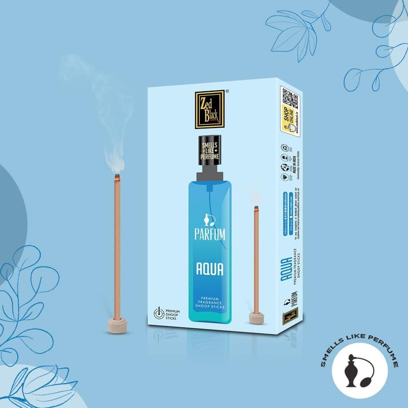 Zed Black Parfum Fragrance Bamboo Less Dhoop Sticks