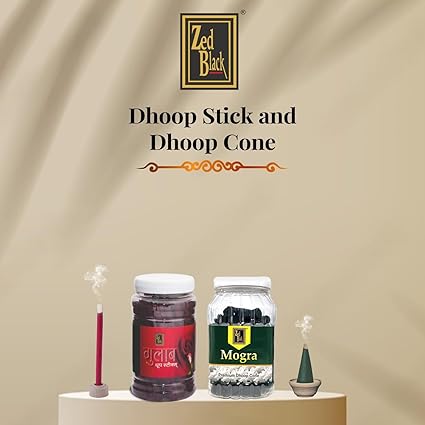 Box of Happiness contains Zed Black Incense Sticks Kit, Agarbatti, Dhoop Cones, Dhoop Sticks, Long Lasting Burning Sambrani Cups, Guggal Cups for auspicious festival gifts (Combo consists of the 19 items )