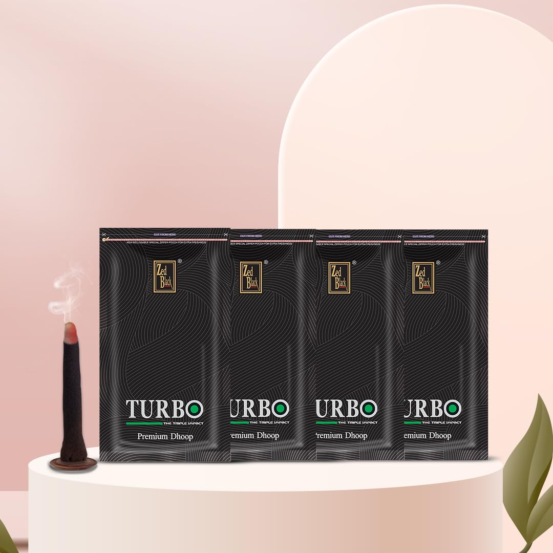 Zed Black Turbo Dhoop Batti (Pack of 4)