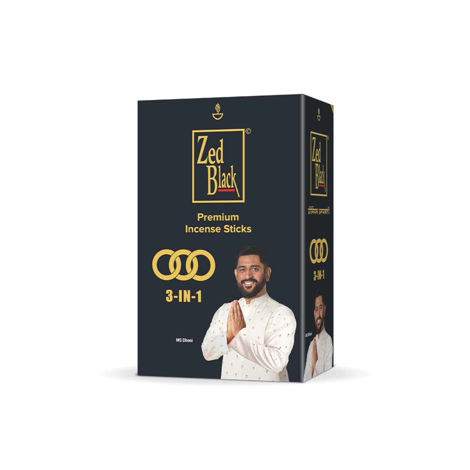 Zed Black 3–in-1 Premium Incense Sticks for Everyday Use Long Lasting Mesmerizing Scent Sticks for Meditational or Religious Purpose - Pack of 2