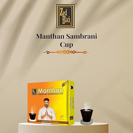 Zed Black Incense Sticks Kit, Dhoop Cones & Sticks, Sambrani Cup & Guggal Cup (Combo Set)