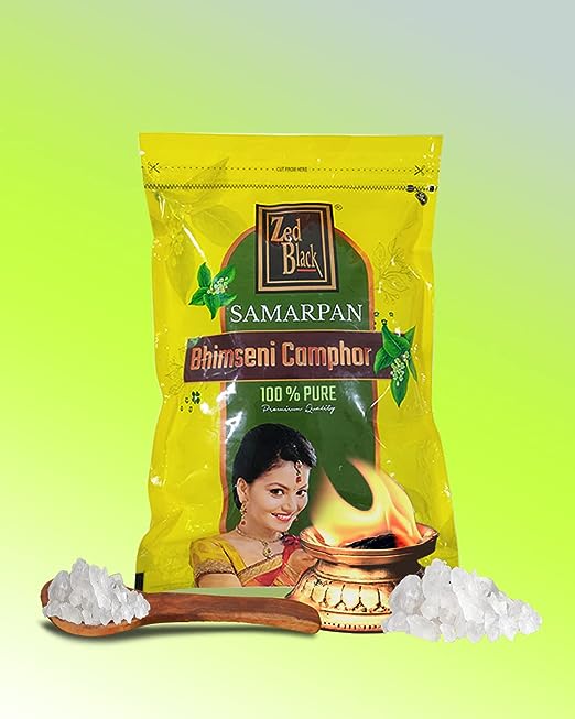 Zed Black Samarpan Natural Bhimseni Kapoor Zipper - (500 g)