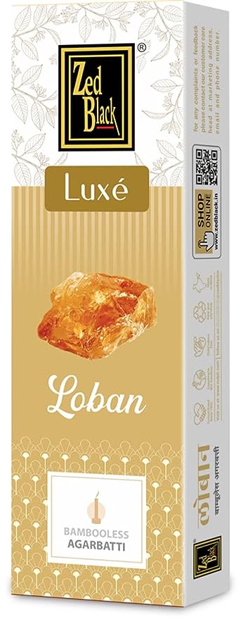 Zed Black Bamboo Less Agarbatti / Incense Sticks – Luxe Series - Pack of 4 Incense Sticks, Good Vibes Pack (Approx 70 Sticks | 4 Fragrances - Chandan, Gulab, Loban and Mogra) (377 GM)