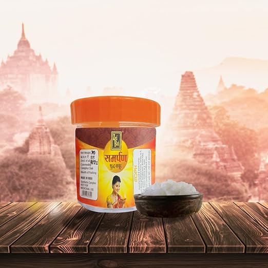 Zed Black Samarpan Camphor Camphor Tablet Kapoor Jar For Pooja - 30 GM (Pack of 2)