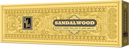 Zed Black Sandalwood Hand-Rolled Flora Batti - Pack of 1 Agarbatti / Incense Batti, Long-Lasting Incense Sticks for Special Puja Experience, Festivals, Occasions, Ideal for Gifting GoodVibes Pack ( Approx 70 Agarbatti Sticks | Handrolled