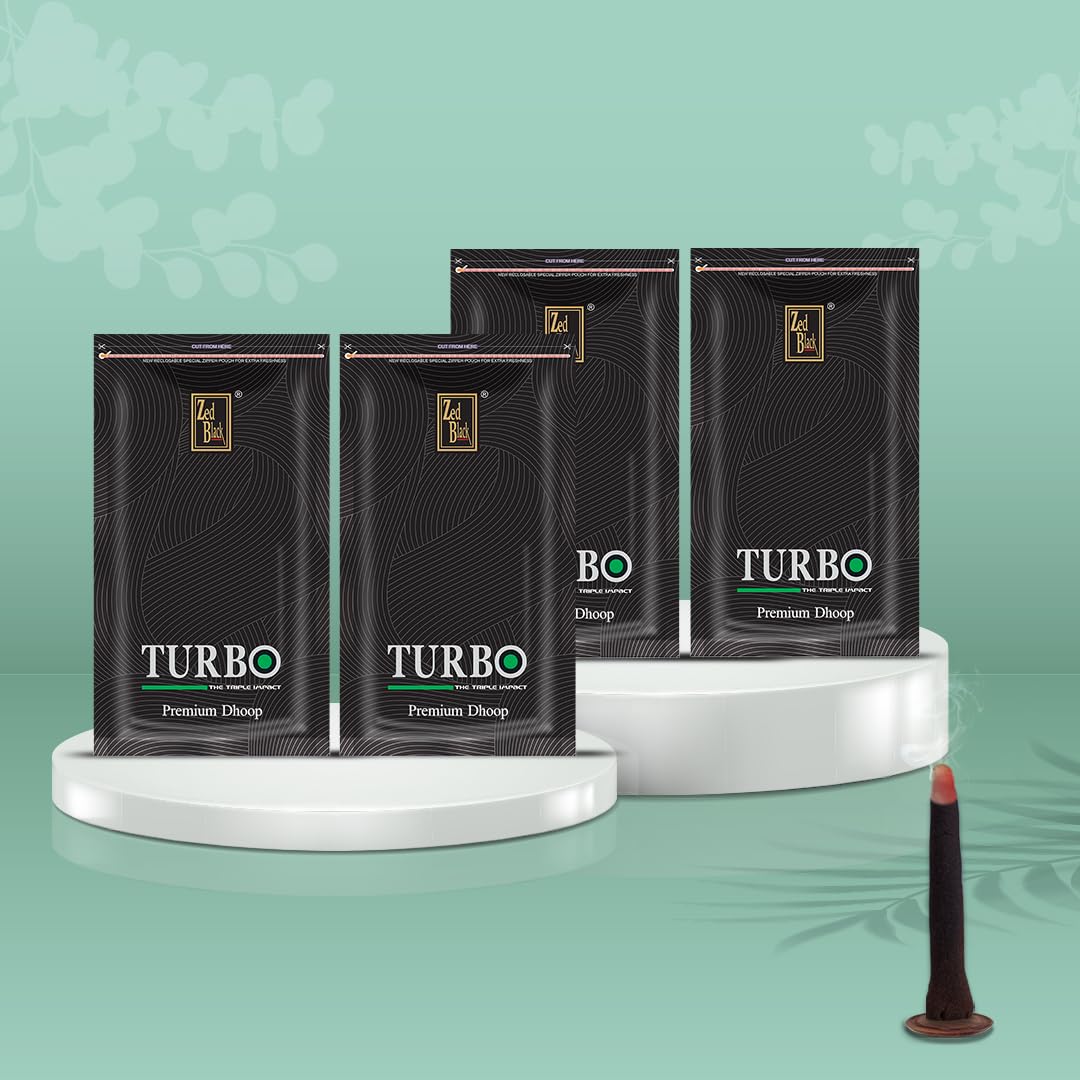 Zed Black Turbo Dhoop Batti (Pack of 4)