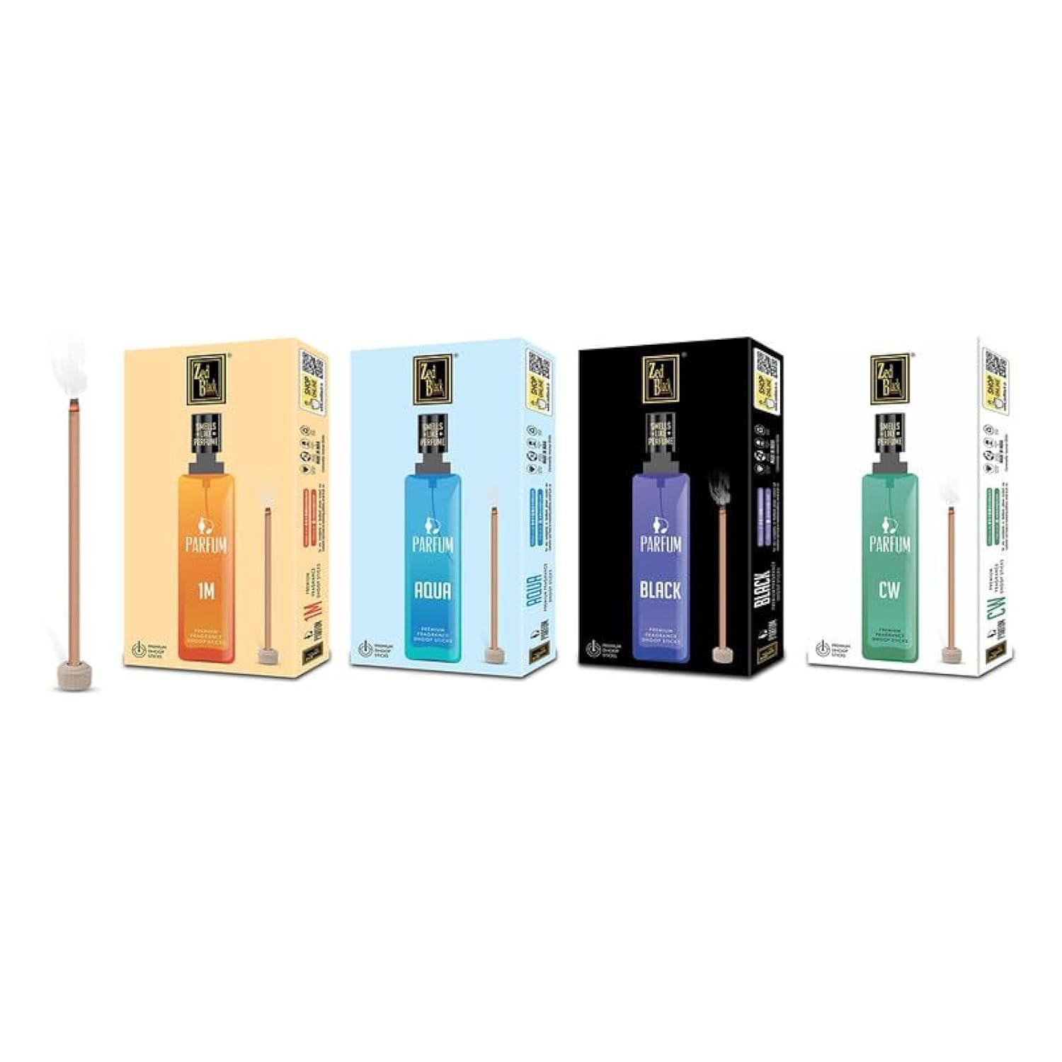 Zed Black Parfum Fragrance Bamboo Less Dhoop Sticks