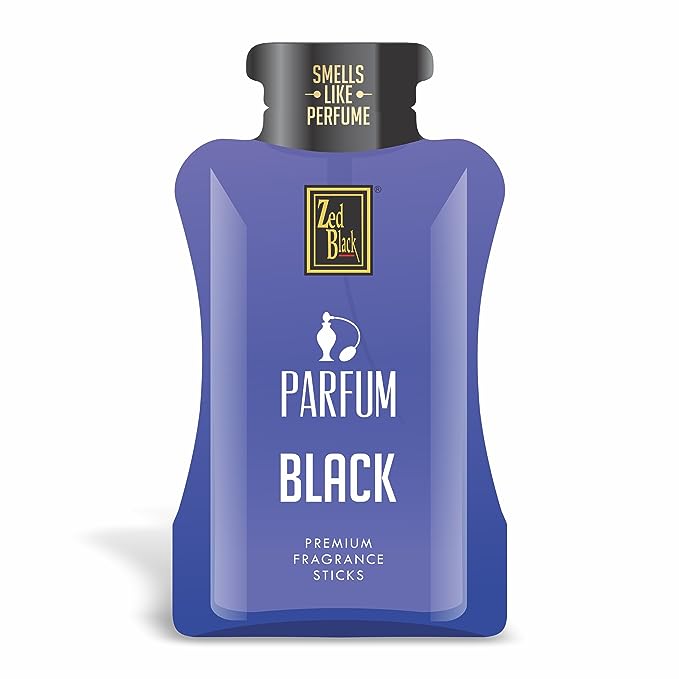 Zed Black Zipper-Parfum Mix-Medium Fragrance Agarbatti / Incense Sticks (Pack of 4) for Everyday Use Aroma Sticks - Zipper Pack