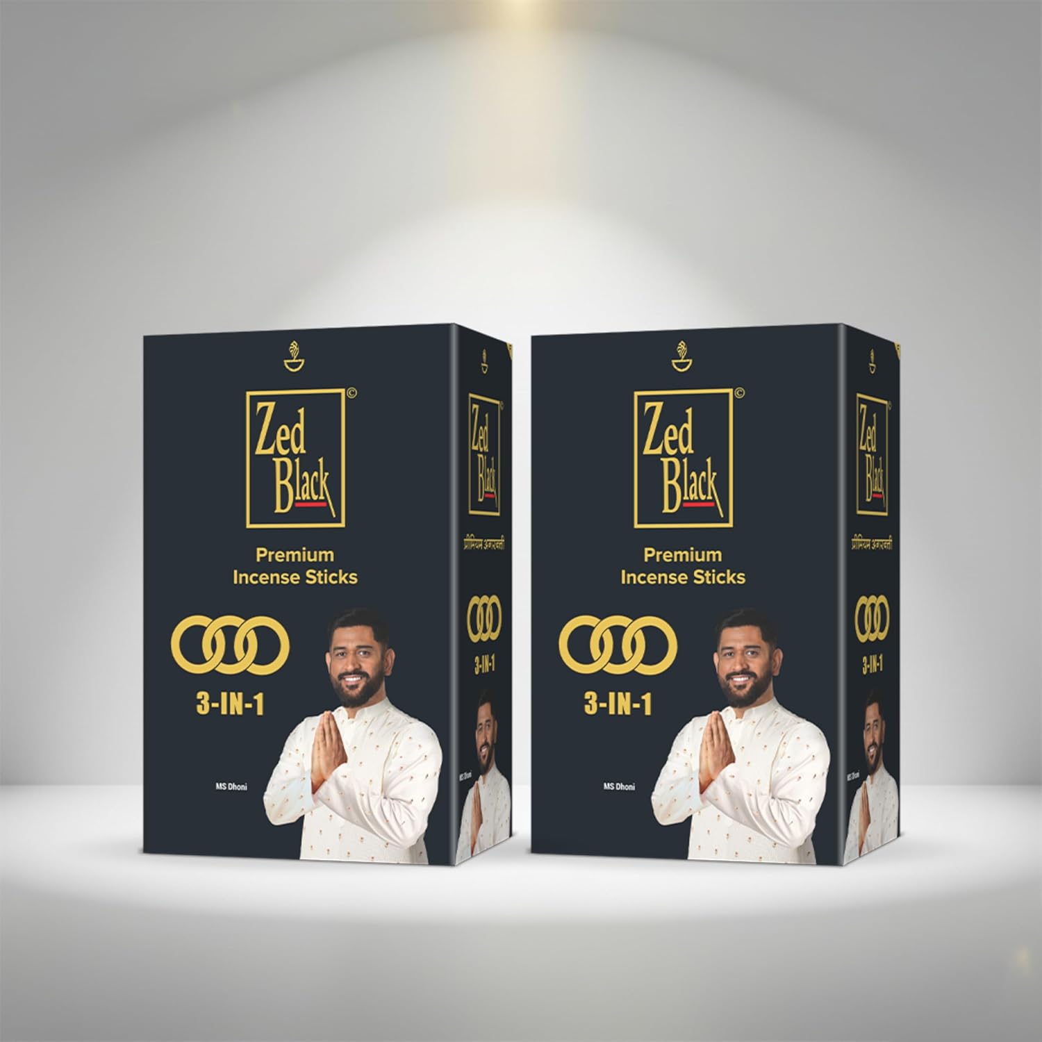 Zed Black 3–in-1 Premium Incense Sticks for Everyday Use Long Lasting Mesmerizing Scent Sticks for Meditational or Religious Purpose - Pack of 2