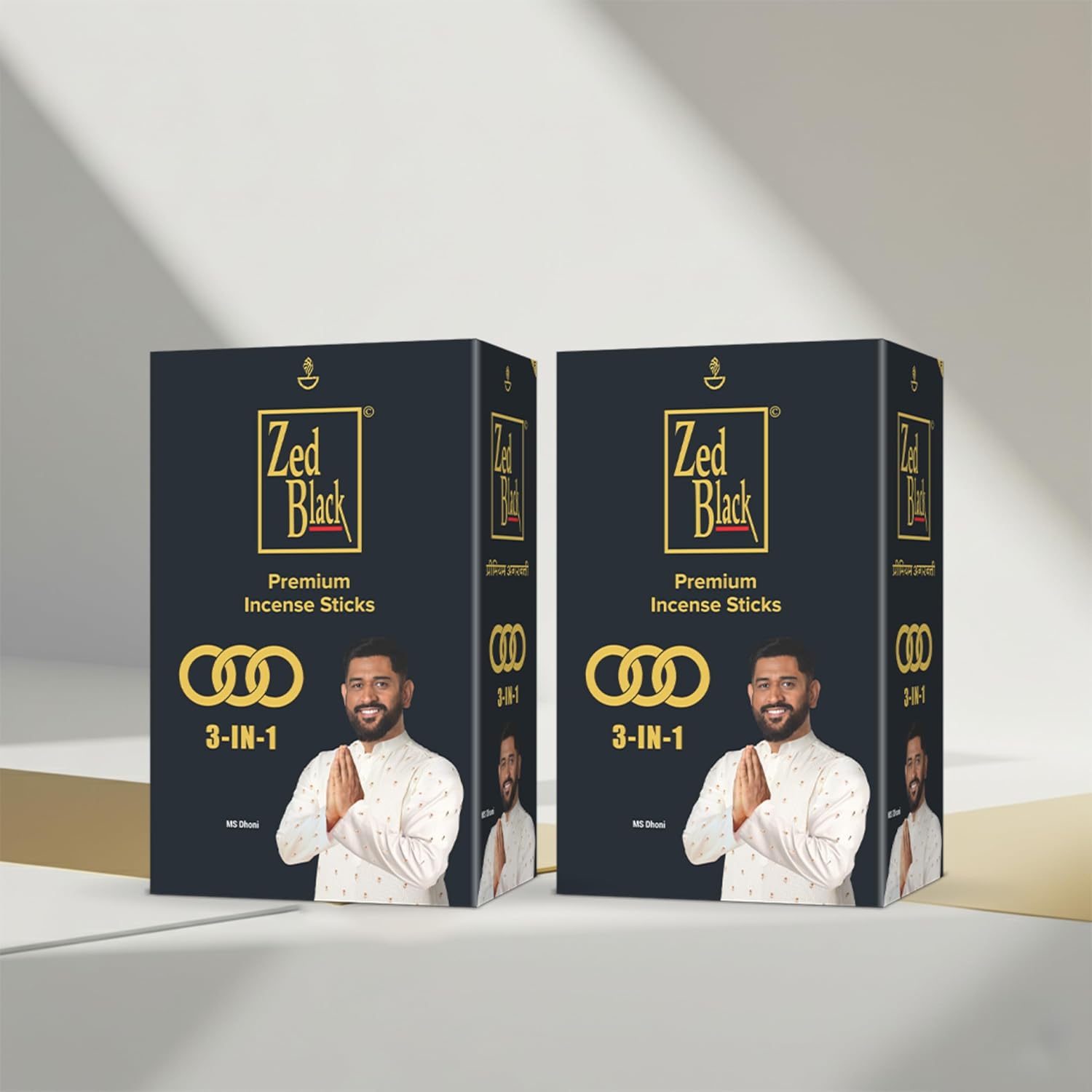 Zed Black 3–in-1 Premium Incense Sticks for Everyday Use Long Lasting Mesmerizing Scent Sticks for Meditational or Religious Purpose - Pack of 2