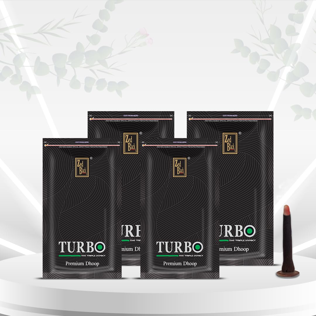 Zed Black Turbo Dhoop Batti (Pack of 4)