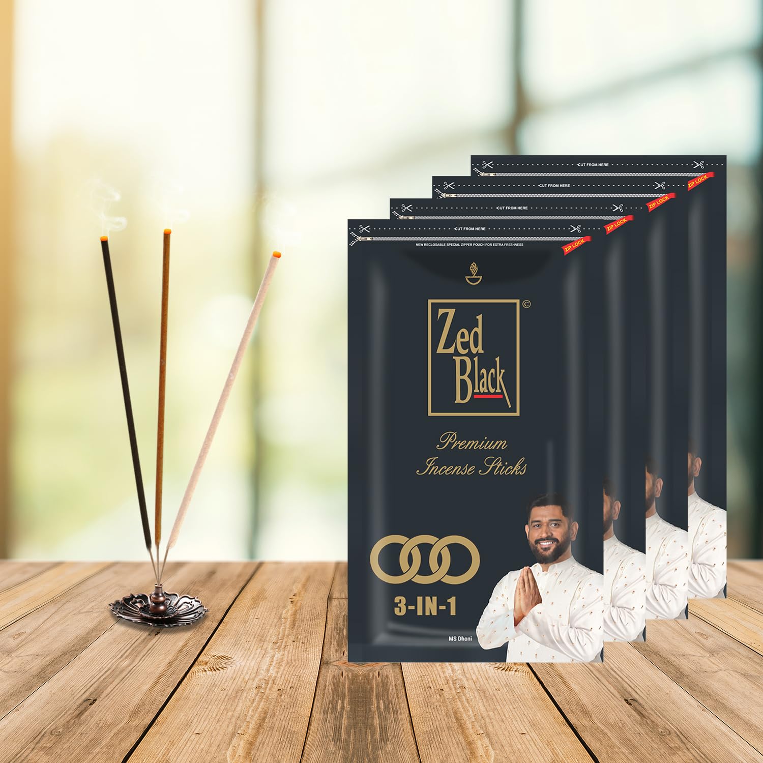 Zed Black 3 in 1 Incense Sticks