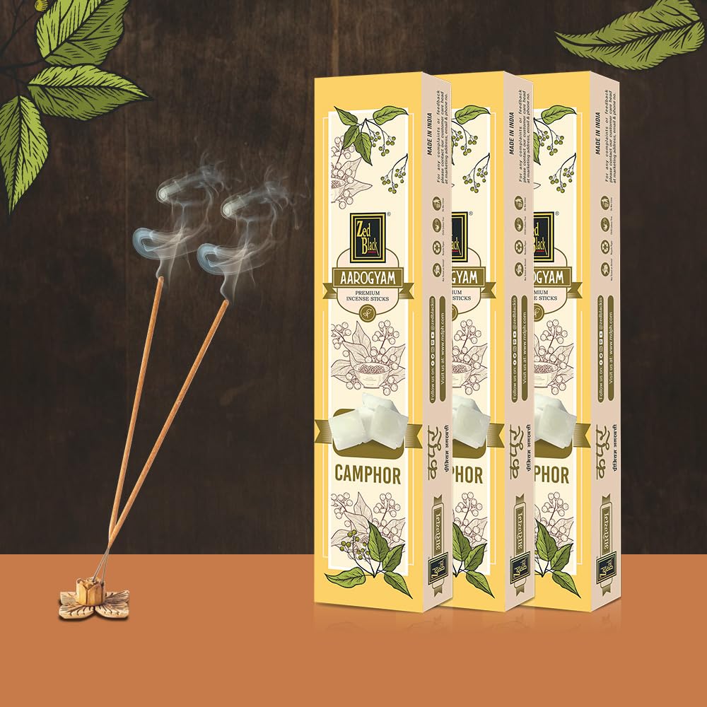 Zed Black Aarogyam Camphor Incense Sticks Kapoor Incense Stick