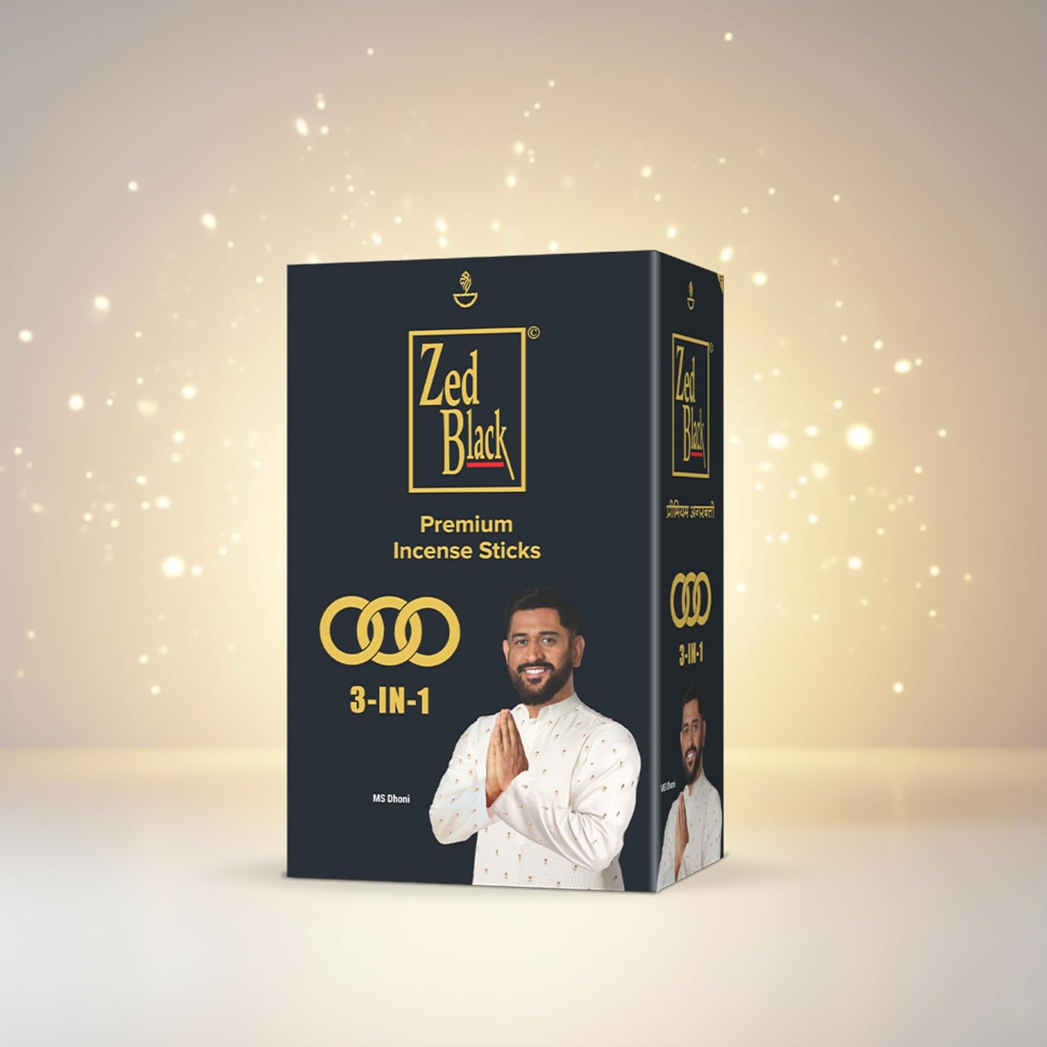 Zed Black 3–in-1 Premium Incense Sticks for Everyday Use Long Lasting Mesmerizing Scent Sticks for Meditational or Religious Purpose - Pack of 2