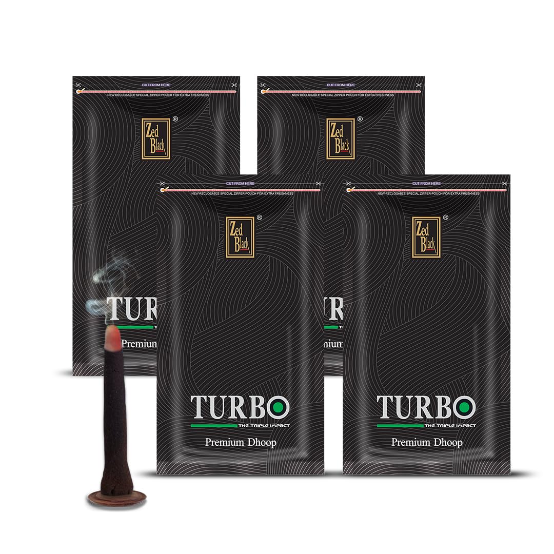 Zed Black Turbo Dhoop Batti (Pack of 4)