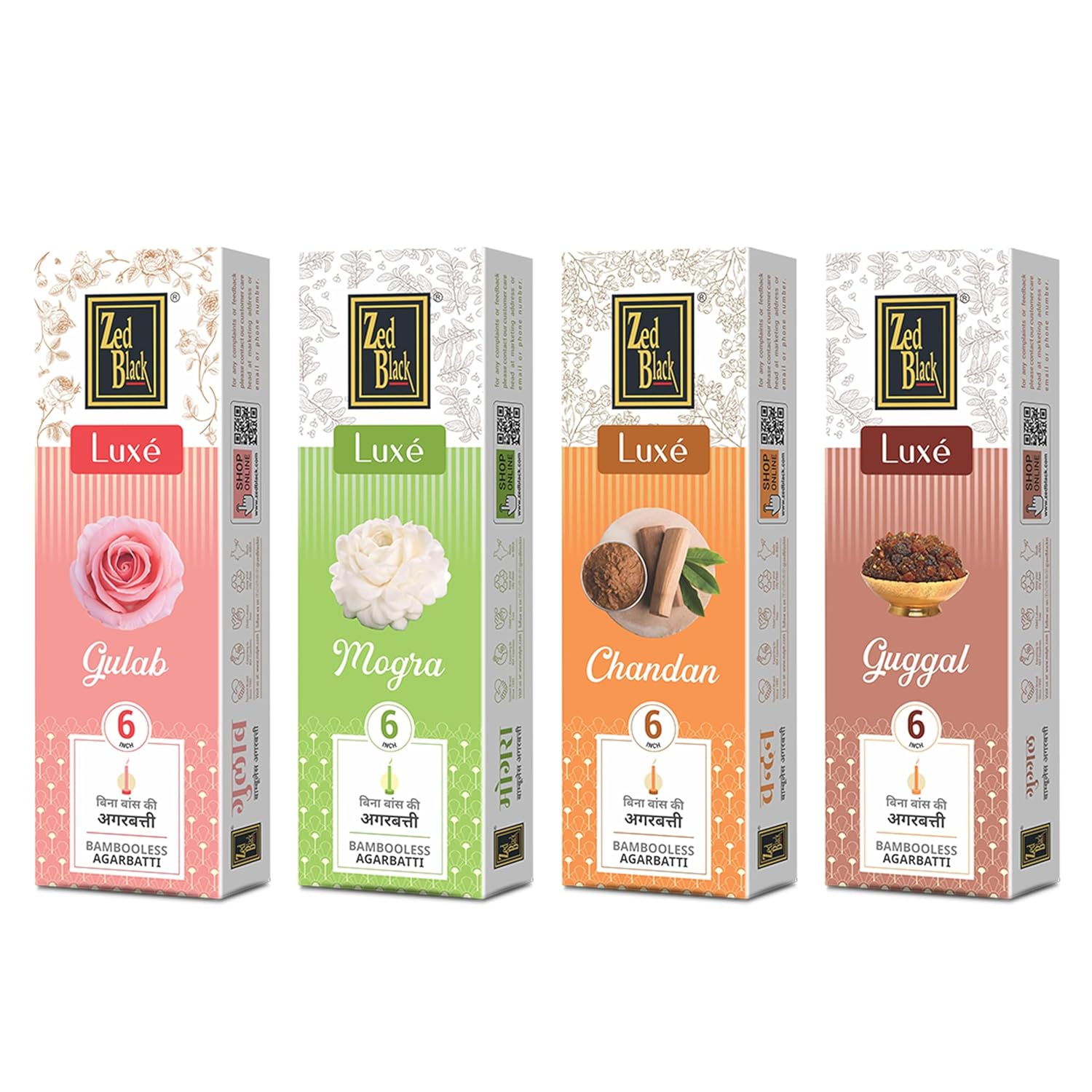 Zed Black Bamboo Less Incense Sticks – Luxe Series