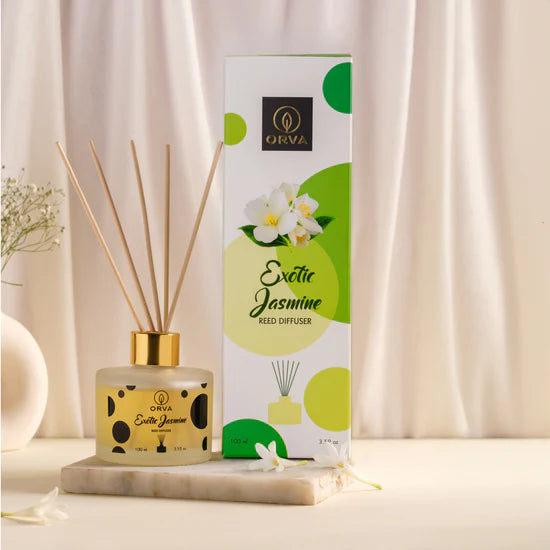 Orva Reed Diffuser Fragrance for Home, Workplace, Enclosed Spaces | 100ml | Includes 6 Rattan Sticks Free | Stress Relief | Mood Enhancer (Pack of 1)