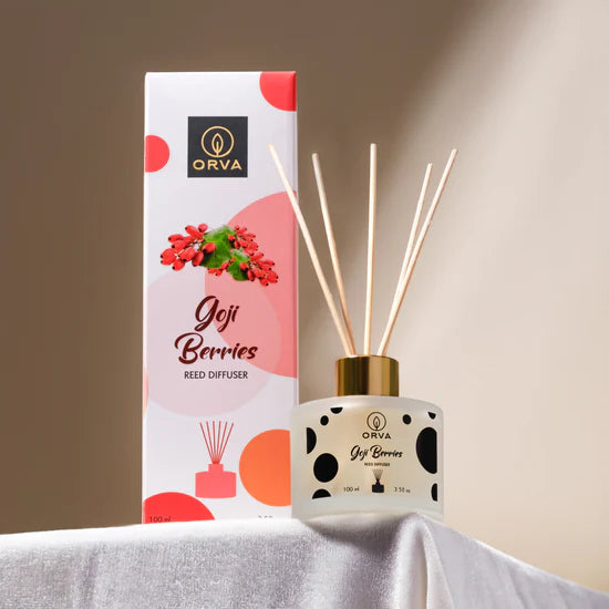Orva Reed Diffuser Fragrance for Home, Workplace, Enclosed Spaces | 100ml | Includes 6 Rattan Sticks Free | Stress Relief | Mood Enhancer (Pack of 1)