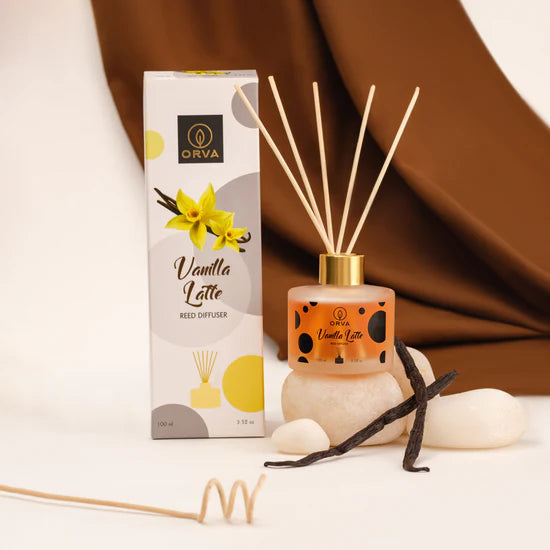 Orva Reed Diffuser Fragrance for Home, Workplace, Enclosed Spaces | 100ml | Includes 6 Rattan Sticks Free | Stress Relief | Mood Enhancer (Pack of 1)