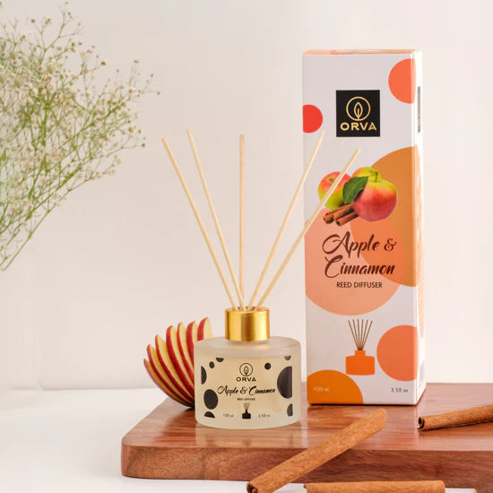 Orva Reed Diffuser Fragrance for Home, Workplace, Enclosed Spaces | 100ml | Includes 6 Rattan Sticks Free | Stress Relief | Mood Enhancer (Pack of 1)