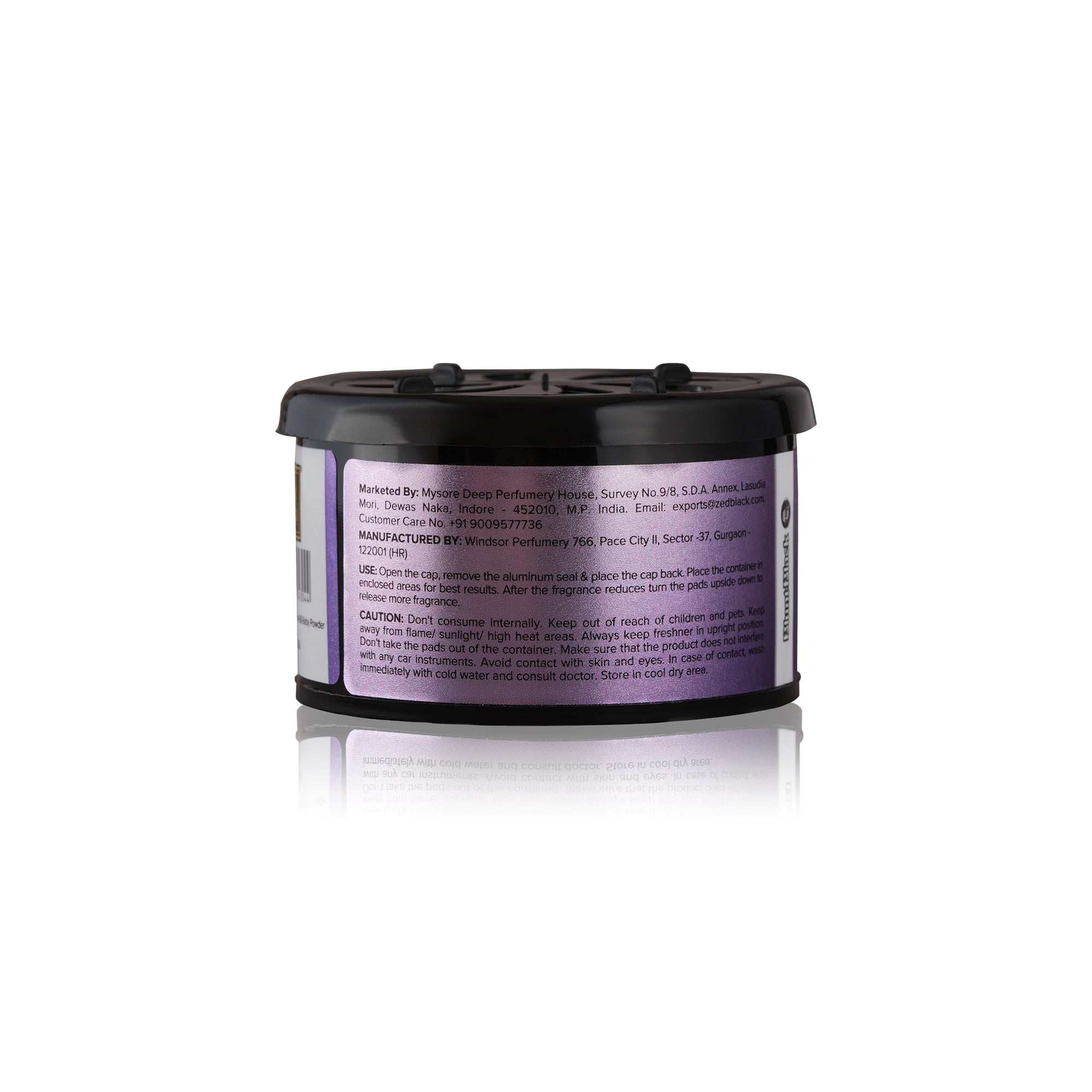 Zed Black Car Air Freshener Blunt Black | Car Perfumes | Dashboard Car Freshener | Luxury Fragrance for Car, Home, Office Interior | Long Lasting Car Perfume - Pack of 1 U