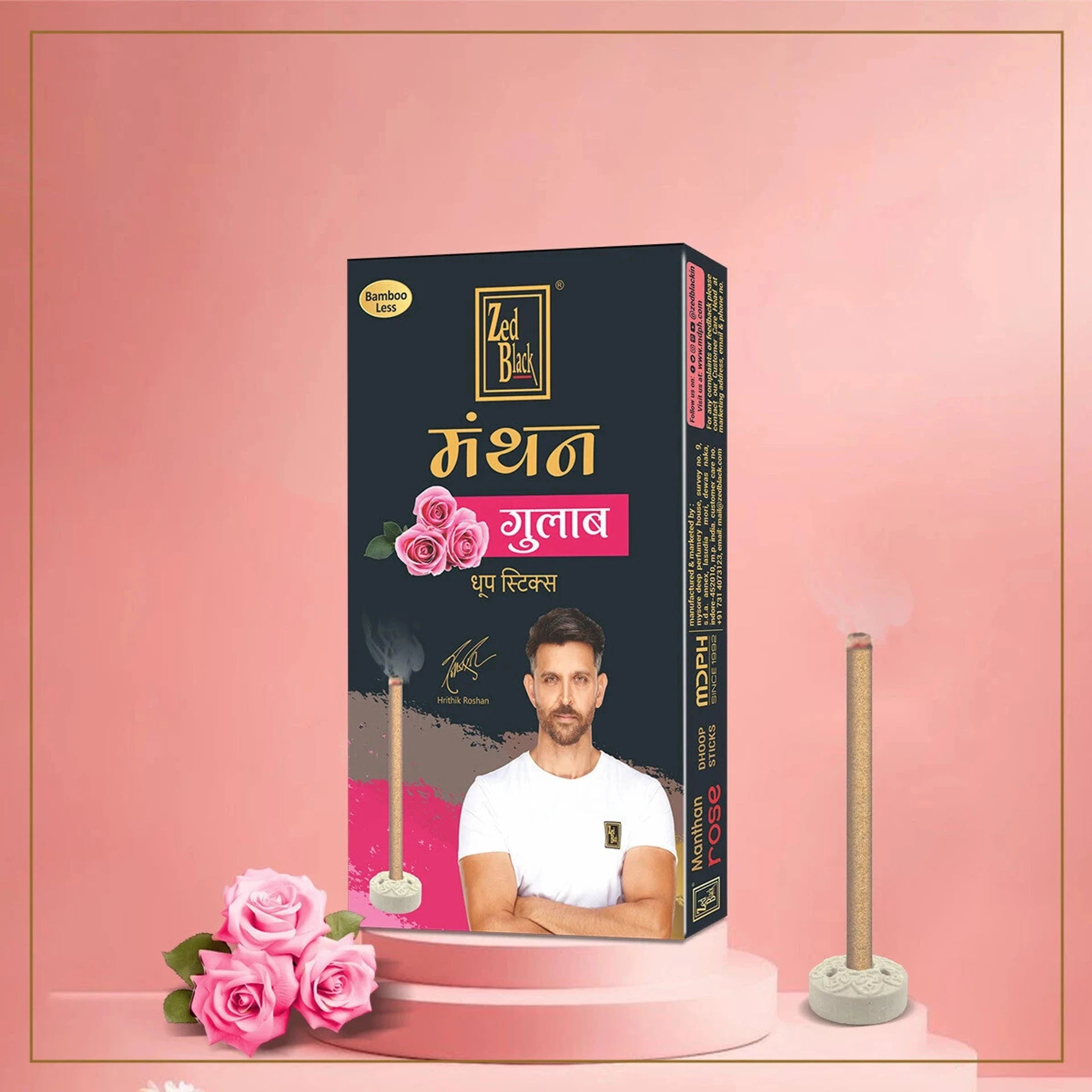 Zed Black Manthan Dhoop Sticks – 5 Fragrances | Pack of 12