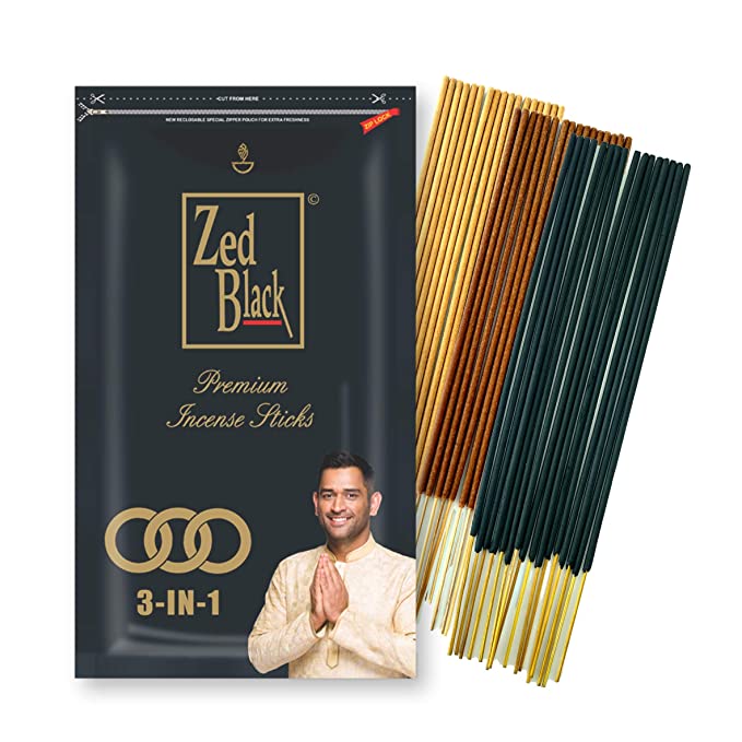 ZB 3in1 Premium Agarbatti / Incense Sticks - Pack of 4