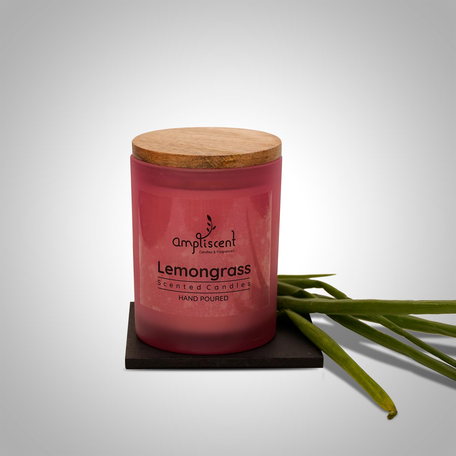 Ampliscent Exotic Candles Collection- Pink Frosted Glass
