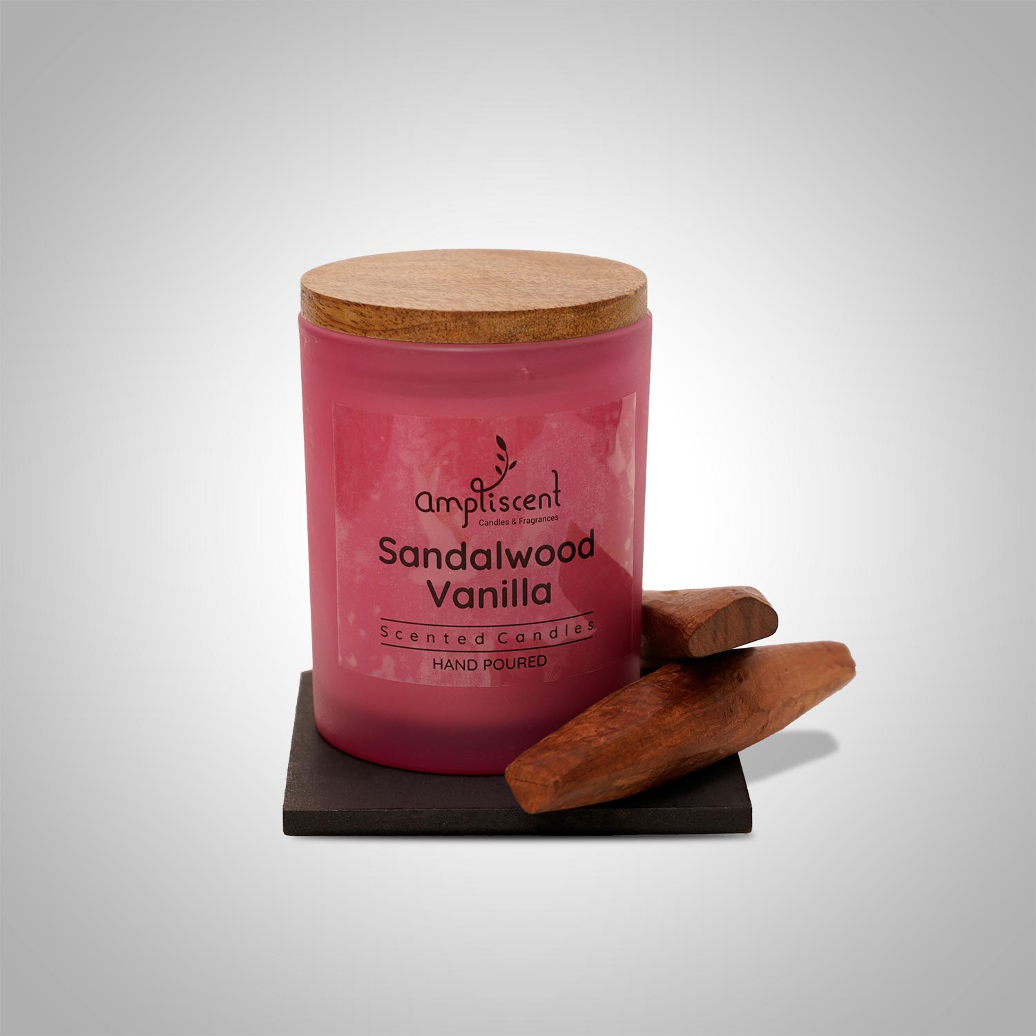 Ampliscent Exotic Candles Collection- Pink Frosted Glass