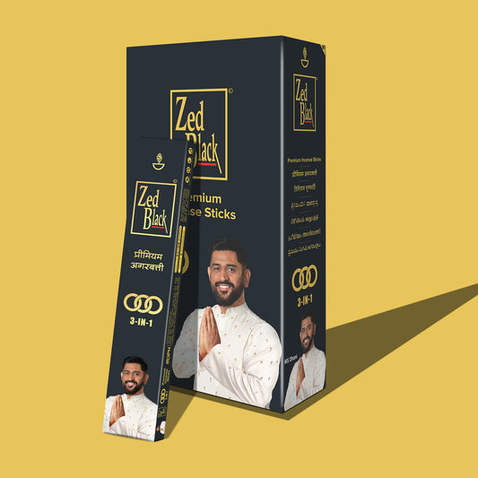 Zed Black 3 –in-1 Premium Agarbatti / Incense Sticks for Everyday Use Long lasting Mesmerizing Scent Sticks For Meditational or Religious Purpose