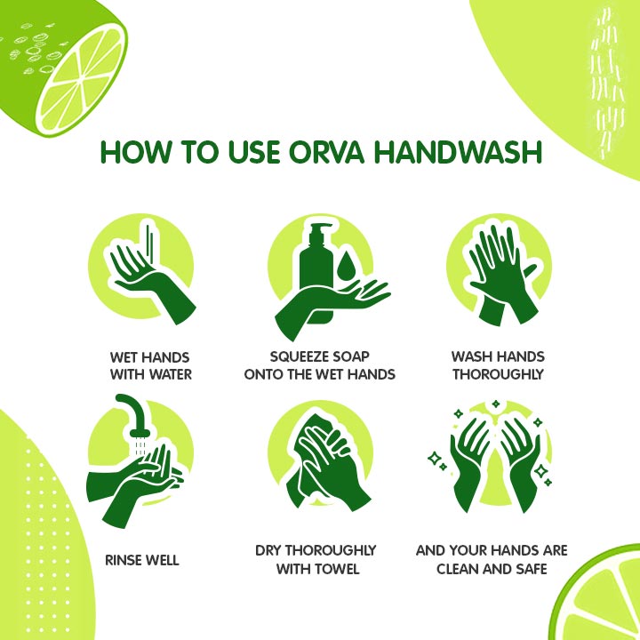 Orva Hand Wash 500 ml Each Combo of 3 For Hygienic Hands