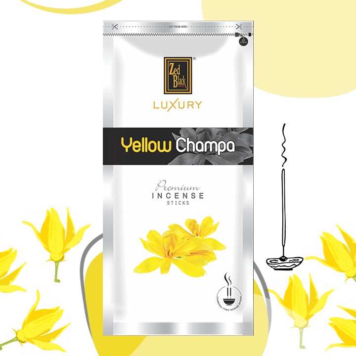 Yellow Champa Agarbatti / Incense Sticks In Resealable Pack