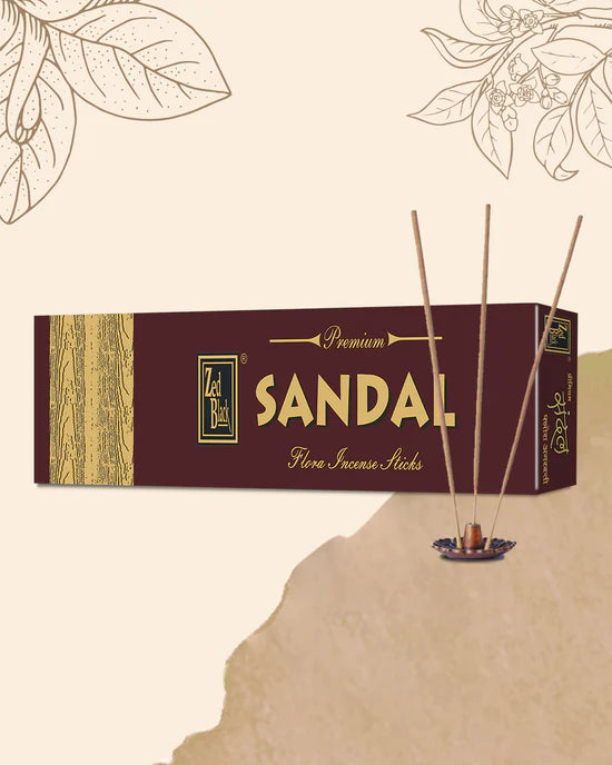 Sandal Flora - Premium Hand Rolled Agarbatti / Incense Sticks